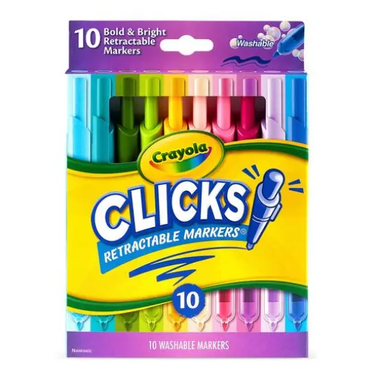 Crayola&reg; Washable CLICKS Bold/Brignt Retractable Markers {5}