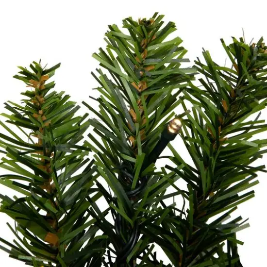 24" Pre-Lit Canadian Pine Artificial Christmas Wreath {10}