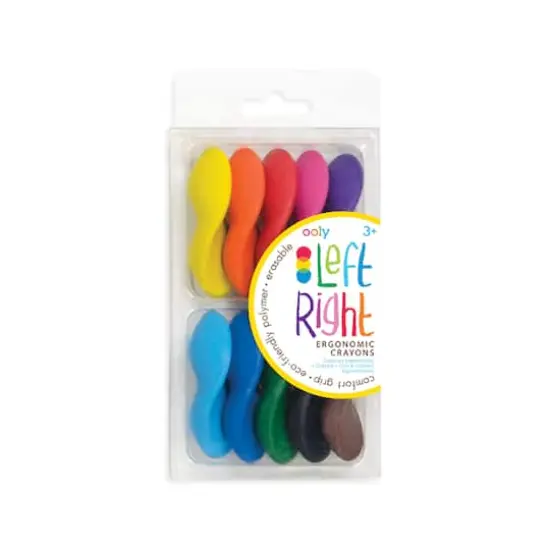 OOLY Left Right Ergonomic Crayons, 10ct. {1}