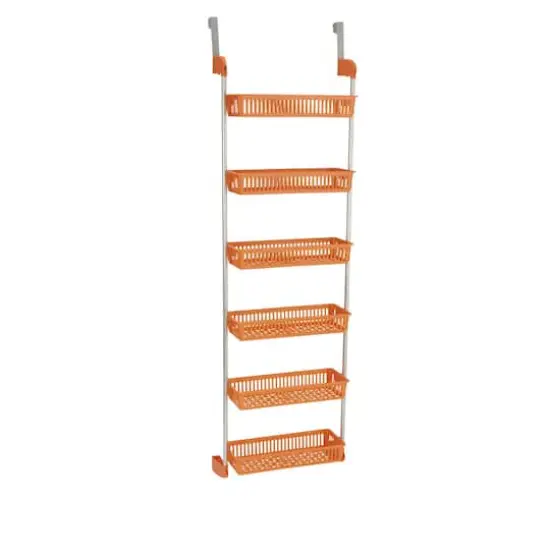 Household Essentials Over the Door Storage Rack Orange {3}