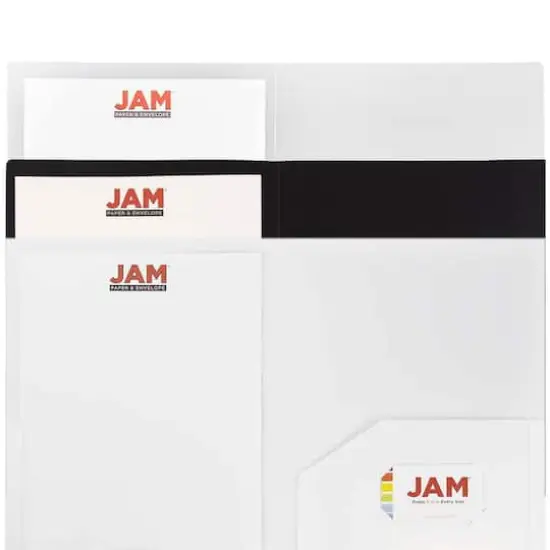 JAM Paper Business Color Heavy Duty Plastic 2-Pocket School Folders, 6ct. {3}