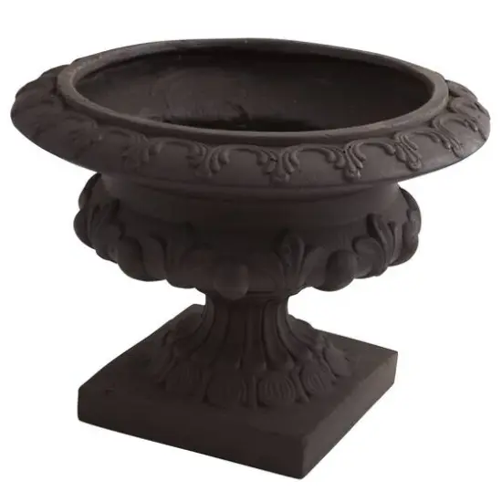 12.5" Iron-finish Decorative Urn {6}