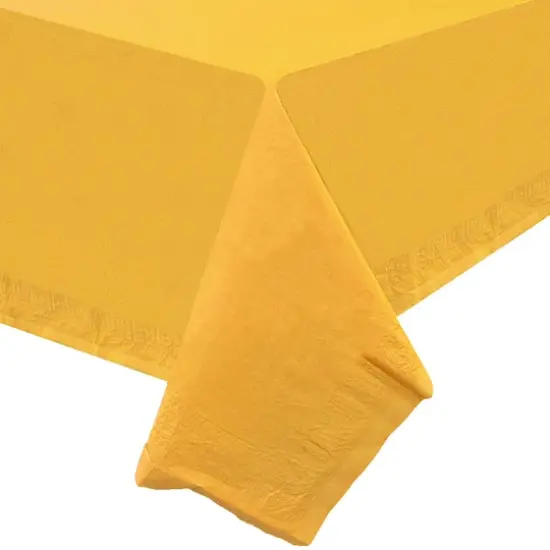 JAM Paper 108" Rectangular Plastic Lined Paper Table Cover Yellow {6}