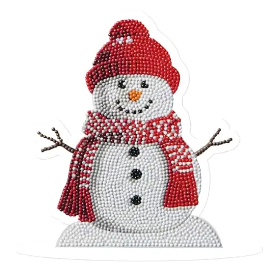 8" x 7.75" Snowman Diamond Art Table Topper Kit by Make Market® {1}