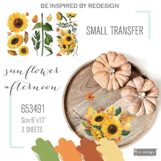 Prima&reg; Re-Design&reg; Sunflower Afternoon D&eacute;cor Transfers {1}