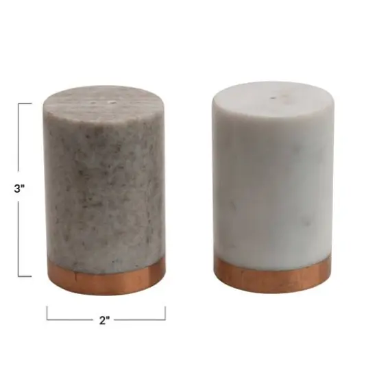 Hello Honey&reg; 3'' Marble Salt and Pepper Shaker Set {5}