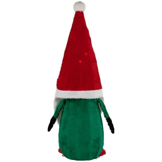35" Lighted Red & Green Christmas Gnome Yard Decoration {10}