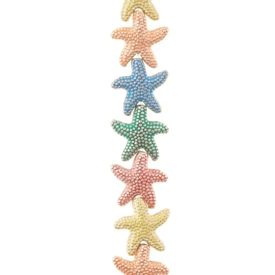Multicolor Metal Starfish Beads, 14mm by Bead Landing&trade; {1}