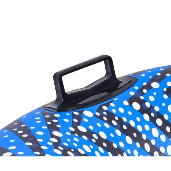 3ft. Inflatable Blue & Black Ride-On Pool Float & Snow Tube {4}