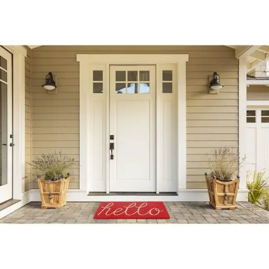 DII&reg; Hello Doormat Coral {6}