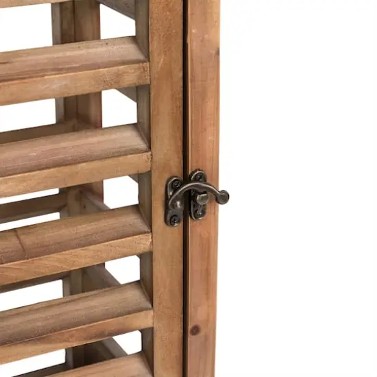 Modern Farmhouse Wooden Shutter Lantern Set, 25.5" & 19" {8}