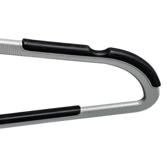 Honey Can Do Gray & Black Anti-Slip Rubber Grip Plastic Hangers, 15ct. {6}
