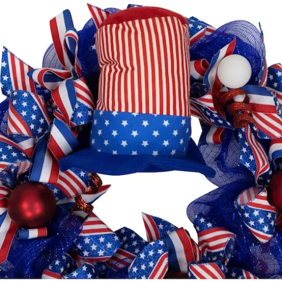 24" Patriotic Hat Wreath with Dangling Legs {7}