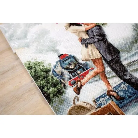 Luca-s Couple On Train Station Counted Cross Stitch Kit {4}