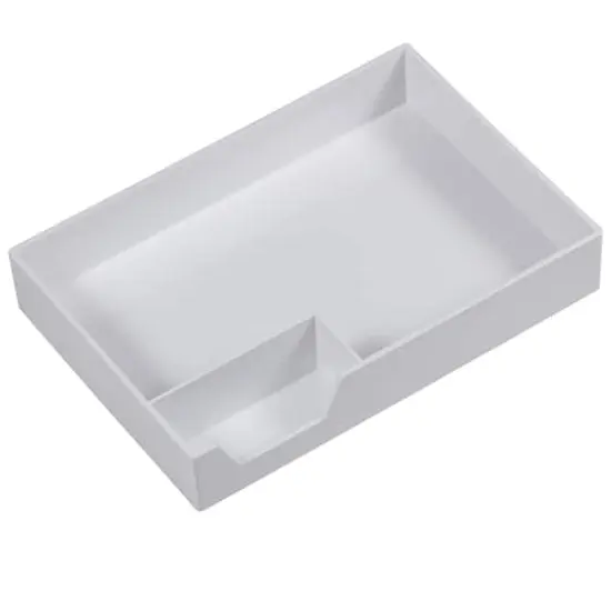 JAM Paper White Stackable Office Desk Supply & Paper Organizer Set {5}