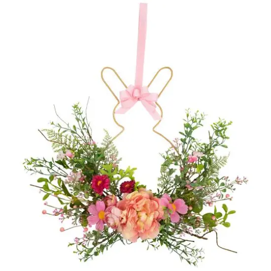 16" Easter Bunny & Mixed Floral Wall Hanging D&eacute;cor {7}