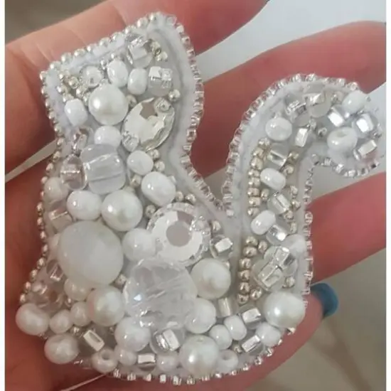 Crystal Art Beadwork Kit For Creating Brooch Cat {6}