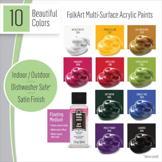 Let's Paint with FolkArt&reg; One Stroke&trade; A-Z of Floral Painting Kit {3}