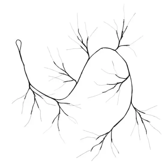 6.5ft. Pre-Lit Artificial Halloween Black Twig Garland with 48 Purple LED Lights {1}