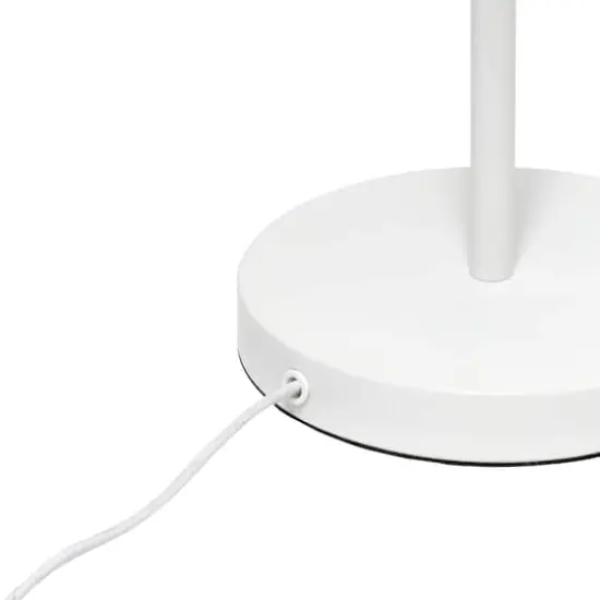 Lalia Home 24" White Matte 1 Light Beacon TableLamp with Clear Glass Shade {9}