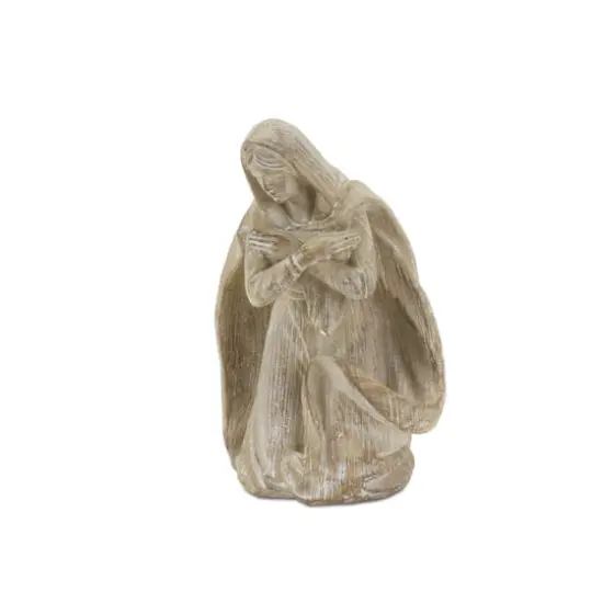 Whitewashed Holy Family Nativity Figurines Set {4}