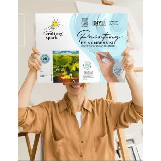 Crafting Spark Celebration Poly Wolf Painting by Numbers Kit  {3}