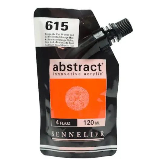 Sennelier Abstract&reg; Satin Acrylic Paint, 4oz. Cadmium Red Orange Hue {1}