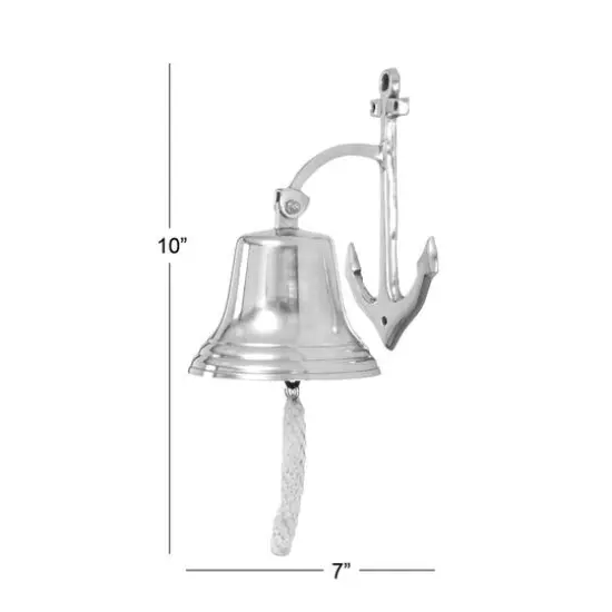 Silver Aluminum Coastal Wall Decor, 10", 7" {7}