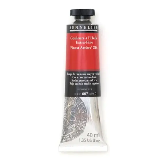 Sennelier Artists' Oil Color, 40mL 607 Cadmium Red Medium S6 {1}