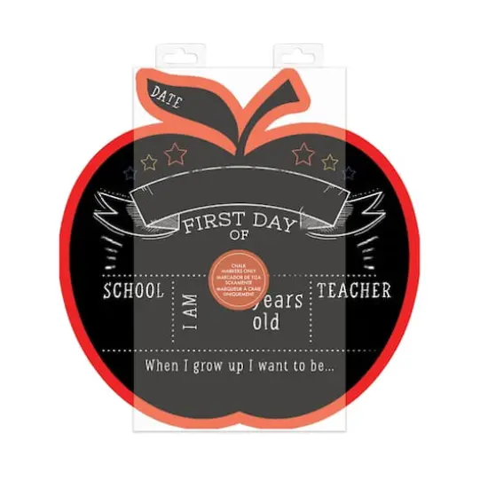 RoomMates Last or First Day of School Double-Sided Apple Chalkboard {6}