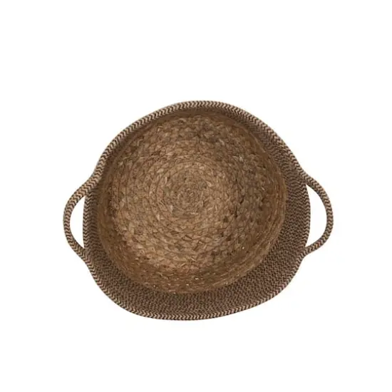 Household Essentials 8.5" Brown Corn & Hyacinth Wicker Basket {7}