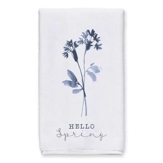 Hello Spring Blue Floral Tea Towel Set {3}