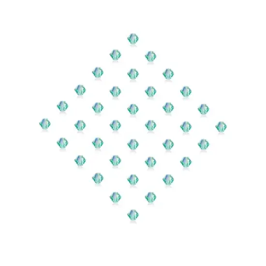 John Bead PRECIOSA 6mm Czech Crystal Bicone Beads, 36ct. Caribbean Sea AB {3}