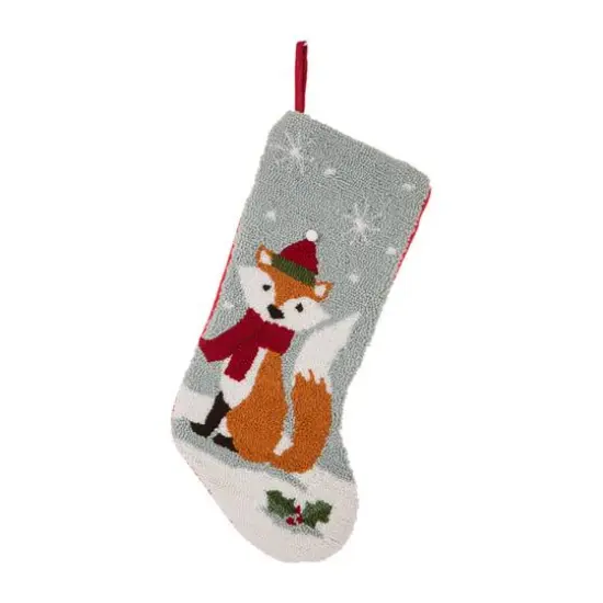 Glitzhome&reg; 19" Reindeer & Fox Hooked Stockings, 2ct. {5}