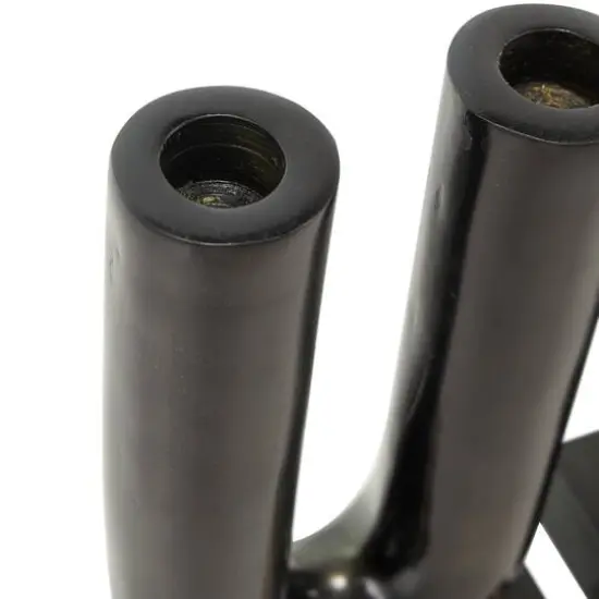 Black Aluminum U-Shaped Candle Holder Set {7}