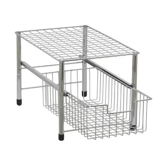 Household Essentials Sliding Basket Cabinet Organizer {6}