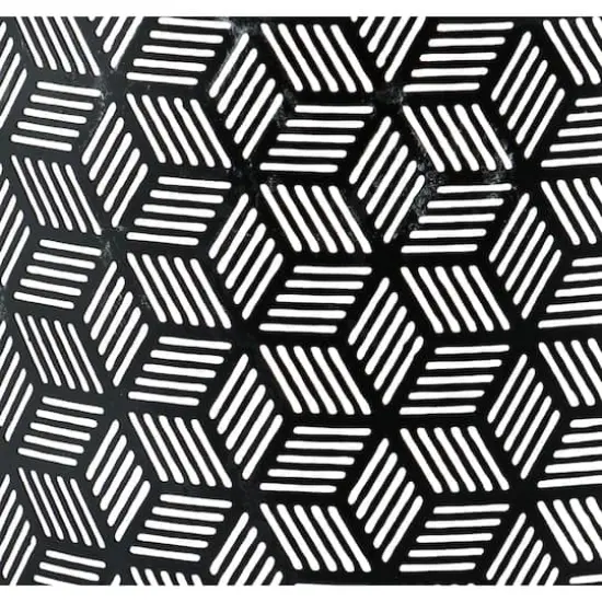 10" Black Metal Contemporary Small Waste Bin {3}