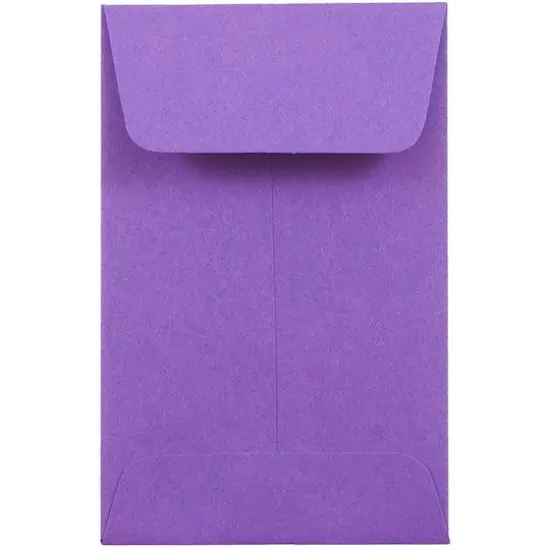 JAM Paper 2.25" x 3.5" Coin Envelopes, 50ct. Violet {1}