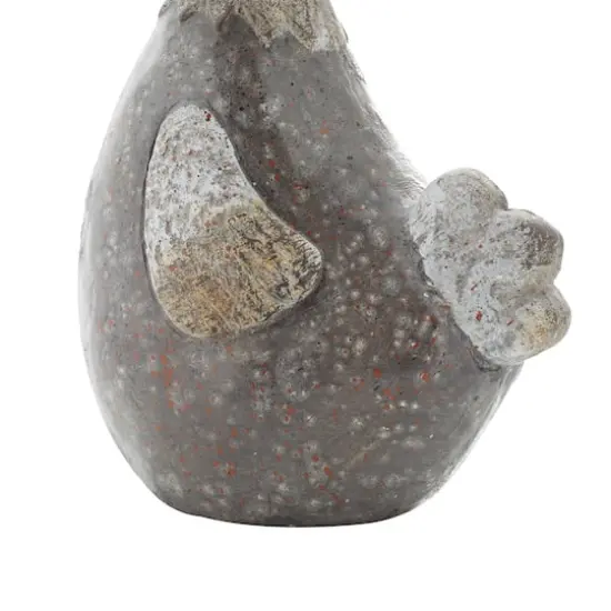 Grey Polystone Country Birds Garden Sculpture, 8" x 5" x 13" {7}