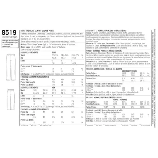 Simplicity&reg; Pattern CS8519 (S-L/XS-XL) {5}