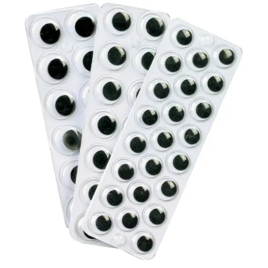 Creativity Street&reg; Peel & Stick Wiggle Eyes on Sheets, Black, 6 Packs of 49 {3}