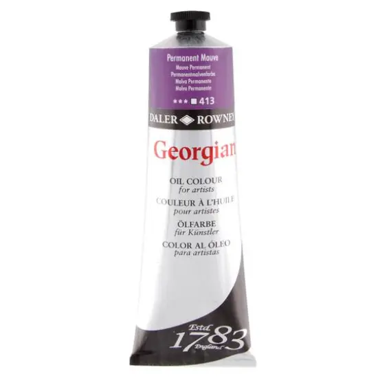 Daler-Rowney&reg; 225mL Georgian Oil Paint Permanent Mauve {1}