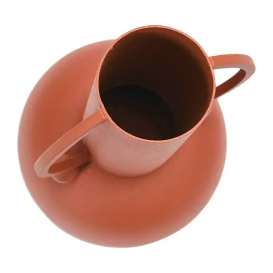 Hello Honey&reg; 12'' Textured Metal Vase with Handles and Orbs {5}