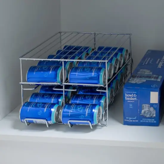 Organize It All Chrome 24 Can Organizer Rack {5}