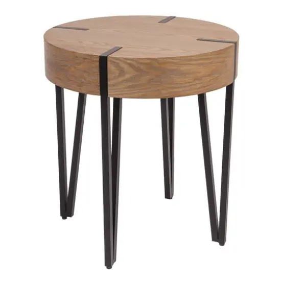 Hello Honey&reg; 22" Astoria Wood End Table with Metal Hairpin Legs {3}