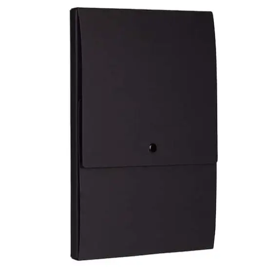 JAM Paper Vertical Kraft Snap Closure Portfolio Black {4}