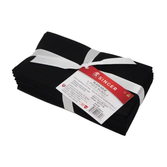 SINGER Solid Cotton Fabric Bundle Black {1}