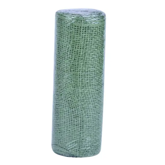 10" x 19ft. Green Poly Burlap Mesh by Celebrate It&trade; {1}