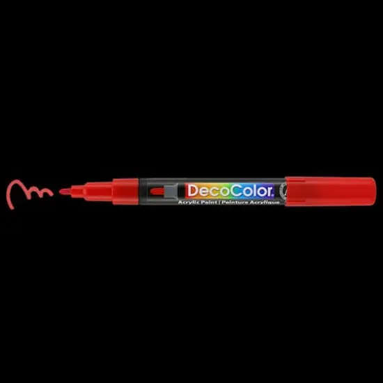 DecoColor&reg; Fine Tip Acrylic Paint Marker Red {5}