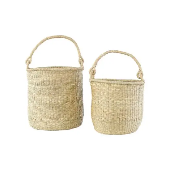 Hello Honey&reg; Handwoven Seagrass Baskets with Handles Set {1}